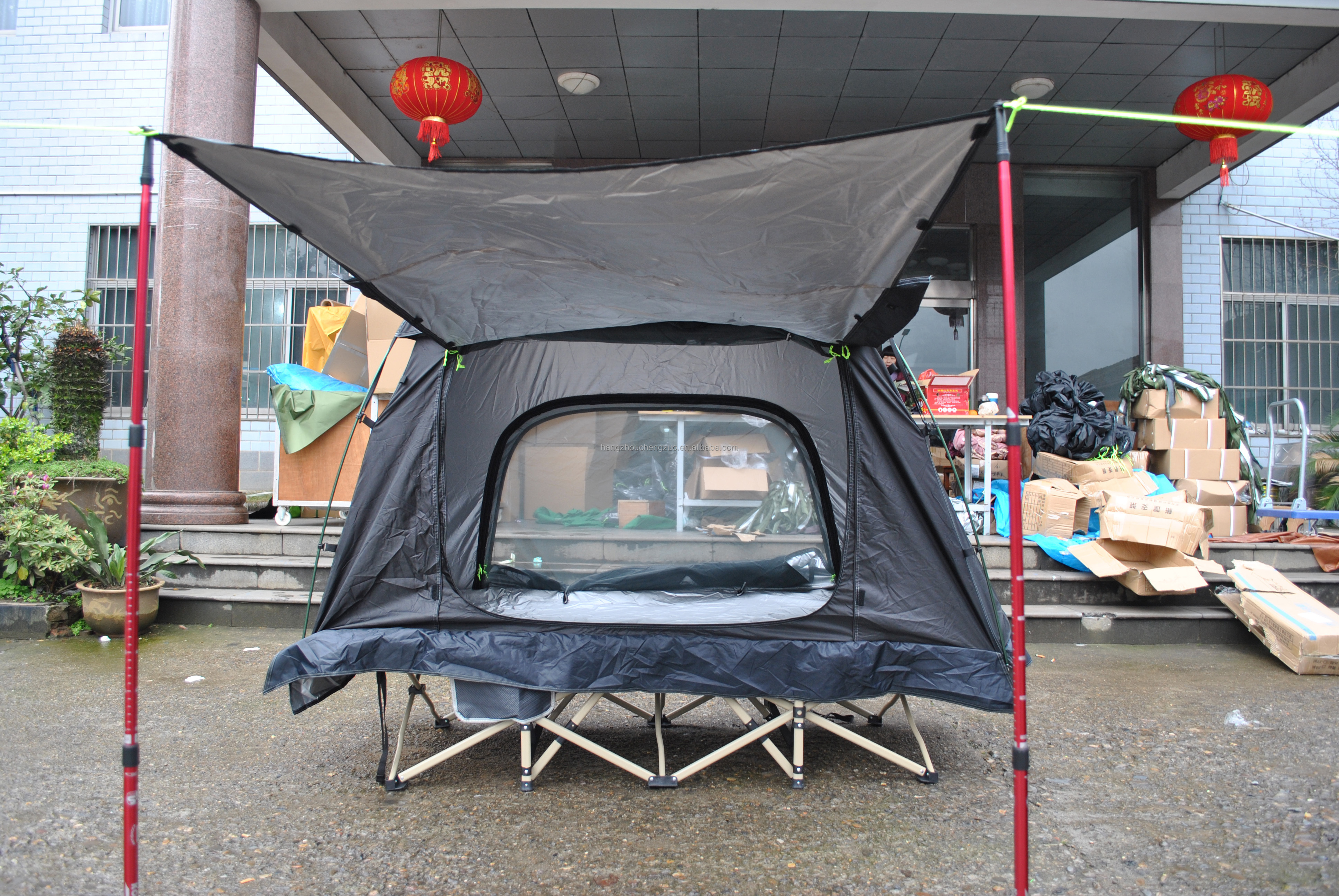 Cheap Goat Tents Just tent! Folding Off The Ground Camping Sleeping Bed tent cot,Camping cot Bed Tent,Camping tent build on cot or use alone Tents 